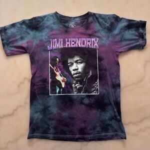 Authentic Hendrix | Jimi Hendrix Purple Tie Dye Graphic Band Tee Size S